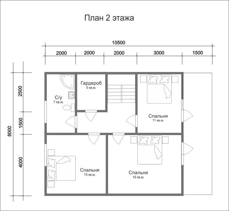 План второго этажа КД-13